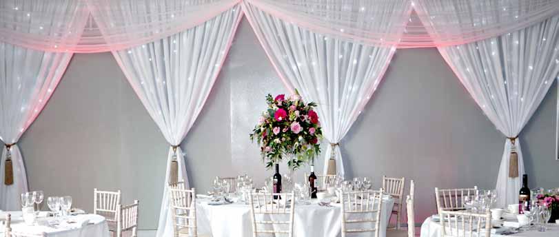 Venue Draping Draping is a fantastic way of totally transforming an entire venue, or to make a certain area stand out from everything else.
