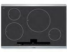 Cooktops 45 ** 30" 30" 500 Series 300 Series NIT5065UC Black w/ Stainless Steel Trim NIT3065UC Black Sleek Touch Control Panel with 17 Settings Front and Back Stainless Steel Strip for a Premium Look