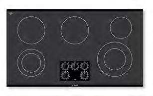 with a Stainless Steel Bezel Cooktops Sleek Glass Design for Easy Clean-up Sleek Glass Design for Easy Clean-up Sleek Glass Design for Easy Clean-up PreciseSelect Direct Cooking Level Selection (17