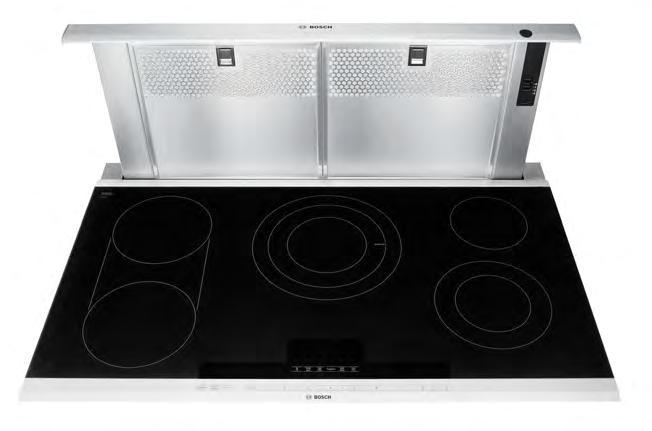 Ventilation 67 Downdraft Ventilation The perfect solution for very high ceilings, island installation or simply a lack of space, our downdraft rises from behind your cooktop.
