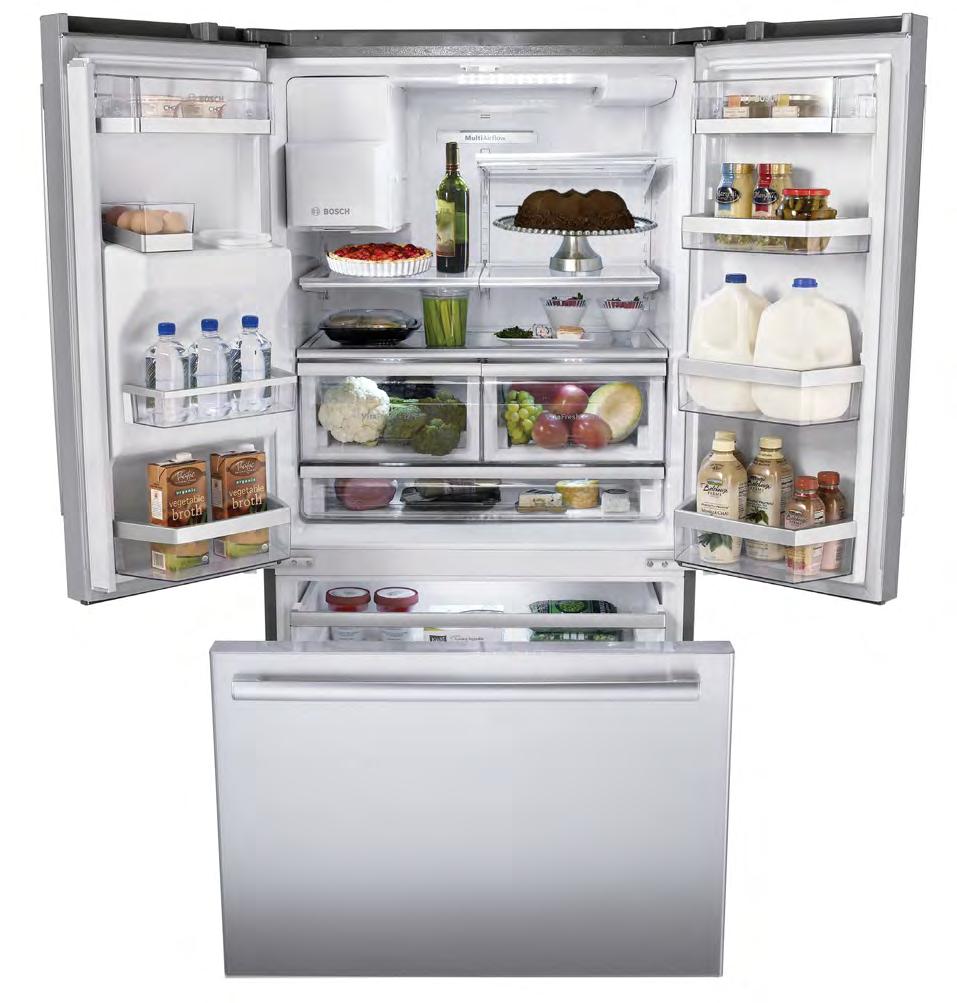 76 Refrigeration Standard-depth French Door Refrigerator Preserving freshness is the most important function for refrigeration.