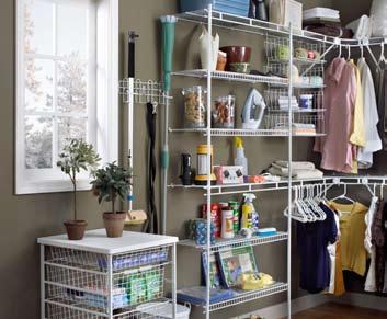 every room of the home, from closets, to kitchen, to laundry, to garage.