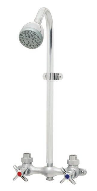 valve Equipped with vandal-resistant handles COMMANDER SHOWER SYSTEM SC-1220-AF S-1496-AF Exposed shower system Features S-2272-E2 shower head Mounted on 6-inch centers Equipped with vandal-resistant