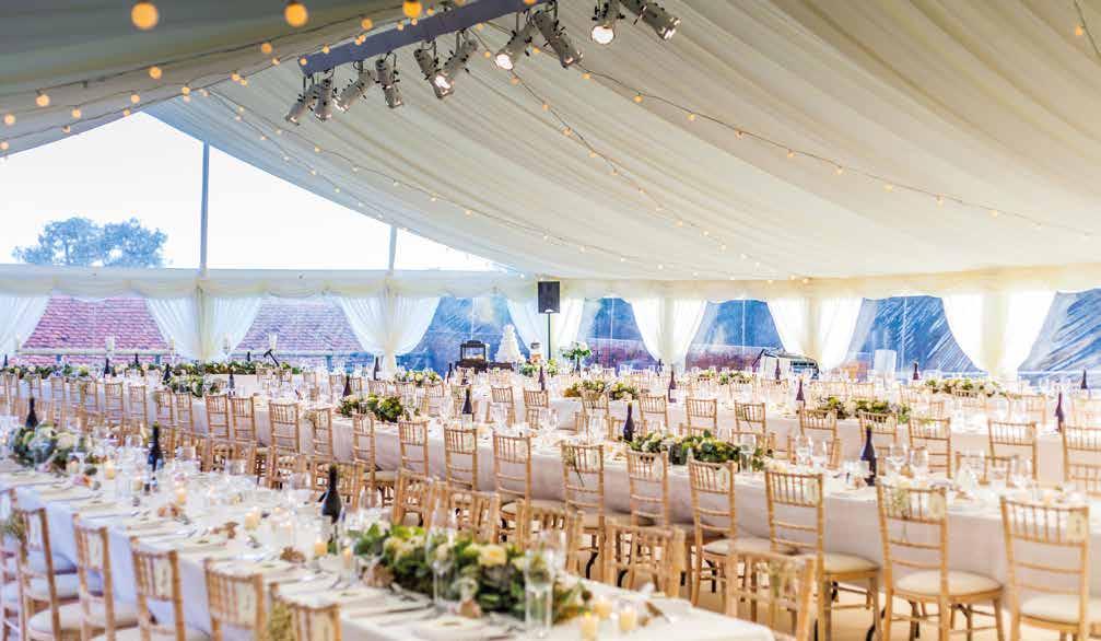 We ll support you at every stage from initial design, marquee build, décor and