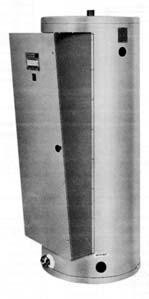 3-17 COMMERCIAL ELECTRIC WATER HEATERS DVE-52, 80, 120 GLASS-LINED TANK Three sizes; 52, 80 and 119 gallon capacity. Tank interior is coated with glass specially developed by A.O. Smith Ceramic Research for water heater use.