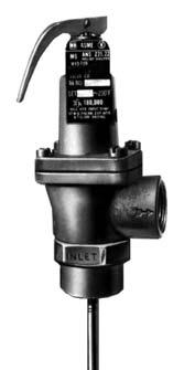 3-24 TEMPERATURE & PRESSURE RELIEF VALVES NO. 40, 140, 240, 340 SERIES USE 3/4" NO.40/140 SERIES FOR GAS, ELECTRIC OR OIL FIRED STORAGE WATER HEATERS FROM 180,000 TO 200,000 BTU/HR. RATING. USE 1" NO.