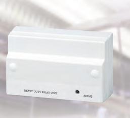 The heavy duty relay unit is powered by 24V dc external supply and is provided with 2 separate sets of changeover contacts.