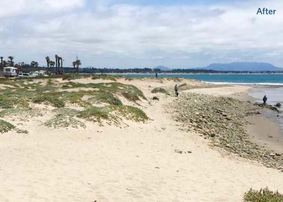 retreat and dune restoration in place of