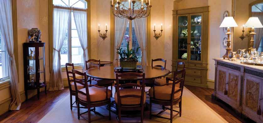 Some Sugar Land hosts prefer large dining room tables for entertaining