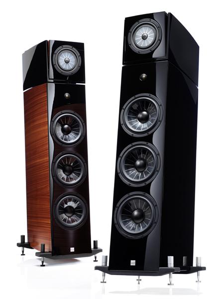 The flagship Klimt is called the Music, a ported, 3-way design with three 10-inch Spider-Cone woofers (two covering the lowest frequencies while the third handles the mid-to-upper bass from its own