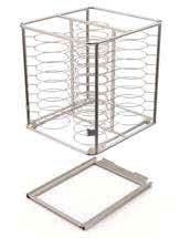 HEIGHT-ADJUSTABLE TROLLEY FOR REMOVABLE OVEN RACKS WITH DRIP TRAY - MINIMUM HEIGHT 911 MM - MAXIMUM