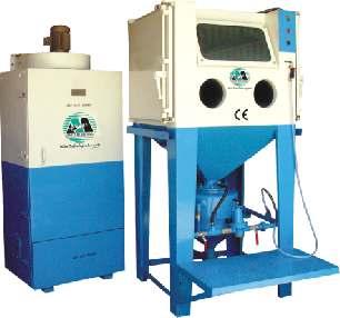PRESSURE BLASTER (PB) Works on Direct Pressure principle Recommended for Thick & Hard Blast Cleaning Production output Medium & High Cabinet Specification : MODEL PB-9182 PB-12090 PB-150120 Working
