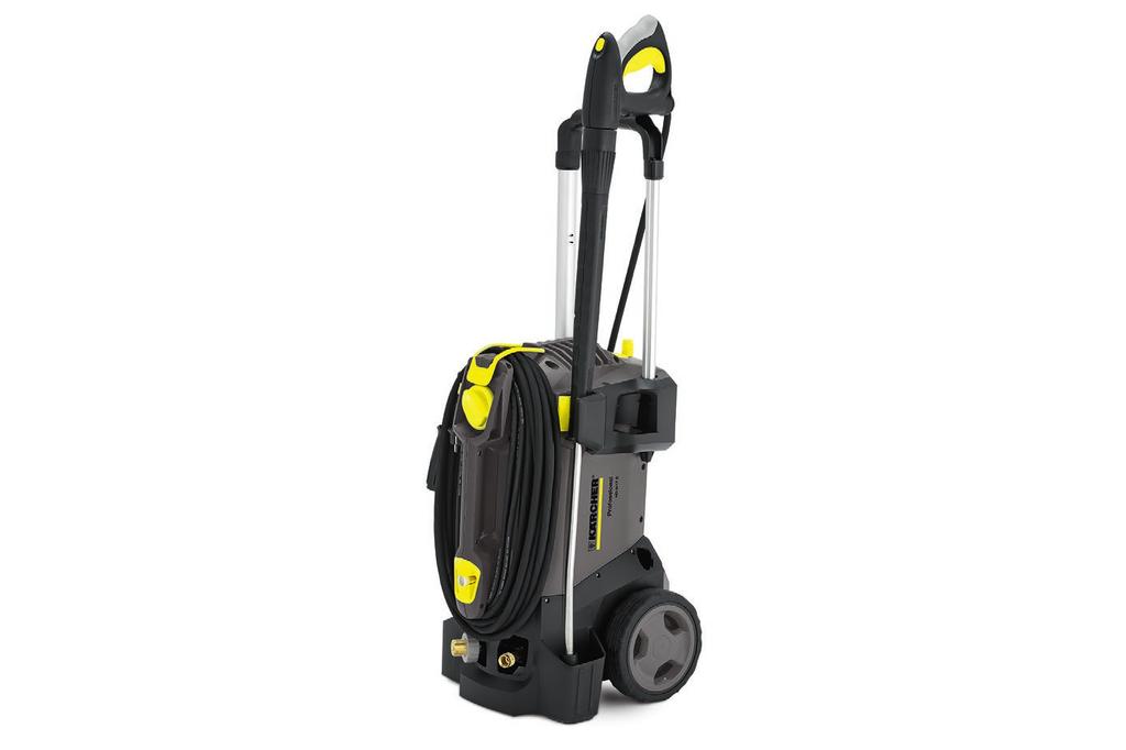 HD 5/12 C Plus Compact, high performance pressure washer with unique stand-up or lay-flat operating positon and large carry handle.