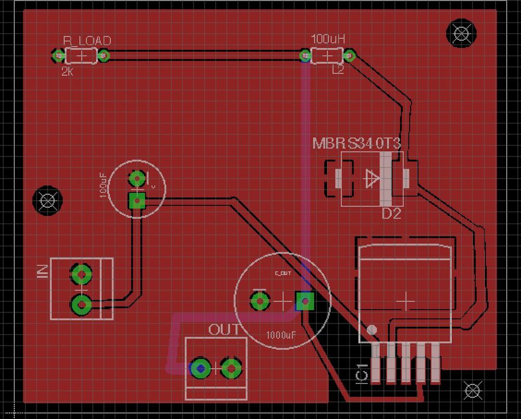 PCB Design - Voltage Regulator Hang LM2576 Voltage Regulator PCB Board LM2576