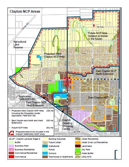 Clayton General Land Use Plan and Existing, Proposed and Future NCP Areas