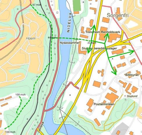 Accessible density due to a new bicycle route, an example In order to show the usability of the methods described in this chapter, we finally present an analysis of the Tempe area south of Trondheim