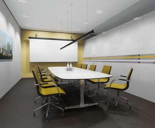 A good ambient light can also contribute to increased alertness. A control system with preset scenarios makes it easy to adapt the light levels for video conferences and presentations.