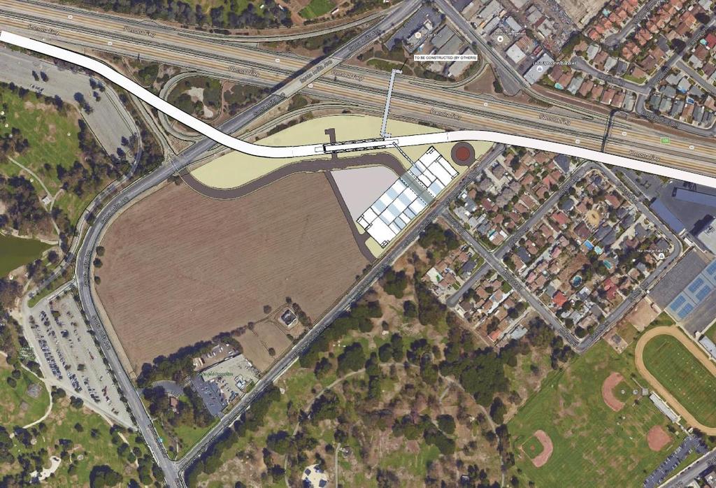Whittier Narrows Dam Flood Control Basin Refined Santa Anita Station Concept Raise Park-and- Ride Structure above flood level Potential