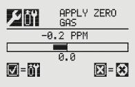 6.2.2.1 Zero Gas Calibration Sensor Reading at Current Settings Figure 4.
