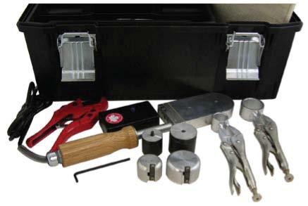 tool, tool box Timer, temple sticks, 1-1/4 ratchet cutter Fusion tool kit 3/4, 1-1/4, & 2 -- includes: Complete fusion tool set (3/4, 1-1/4 & 2 ) Heating tool
