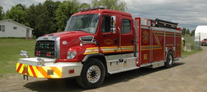 (Gary Dinkel photos) Back in the summer, Metalfab delivered this pumper to S. W.