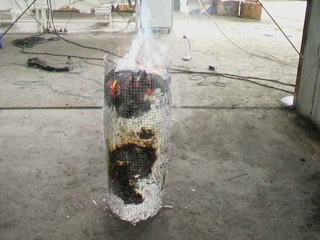 are furniture and waste paper basket. In this set of full-scale experiments, it is attempted to use a paper basket as the ignition source to simulate an accidental fire.