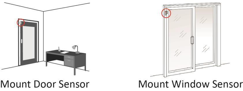 Door/Window (It is recommended that the Door/Window Sensor be mounted in a vertical/upright