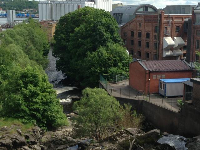 2. View of part of the old factory with the river