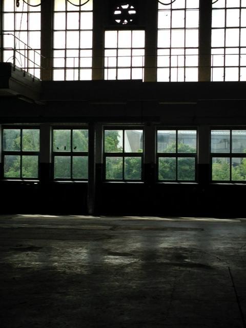 3. Inside one of the old factory buildings.