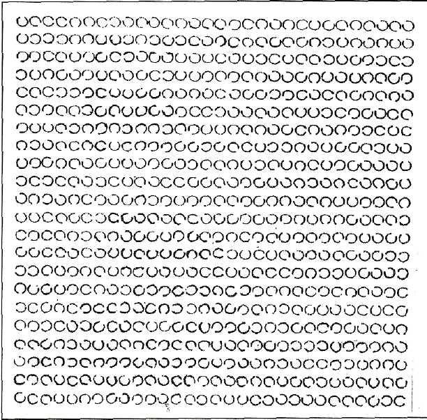 115 26 Priedas Landolto žiedų korektūrinis testas. Pateikiama Landoltų žiedų 15x16 (cm) lentelė, kurioje žiedų tarpeliai pasisukę į skirtingomis kryptimis (28 pav.). Šiuo testu apskaičiuojamas informacijos suvokimo greitis bitais per sekundę.