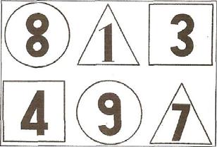 33 3 pav. Lentelė su formomis ir jose esančiais skaičiais (Иванов Е. И.,1985) Mokiniai gauna tokią instrukciją: Prieš Jus guli baltas popieriaus lapas, kuriame užrašykite savo vardą ir pavardę, datą.
