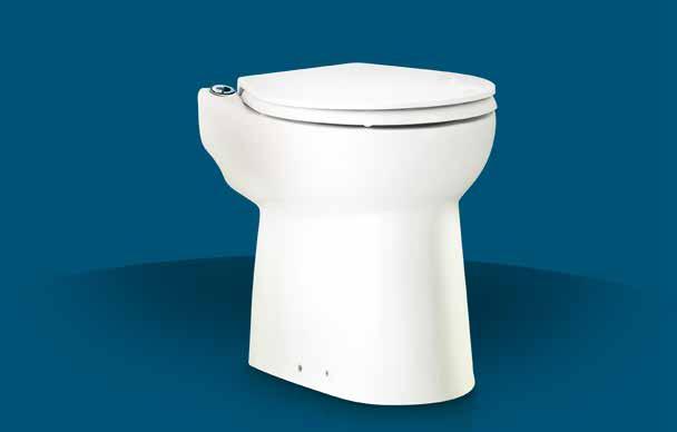 SANICOMPACT is the most compact cisternless toilet with built-in macerator and is ideal for