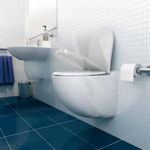 any bathroom. SANICOMPACT Comfort comes with a detachable soft closing seat.