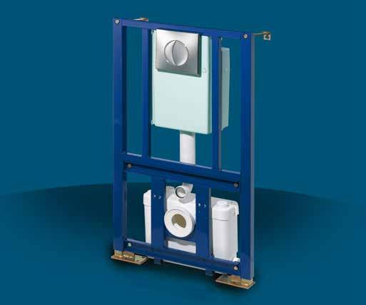 Ideal for DOMESTIC RANGE SANIWALL PRO is a WC frame complete with a builtin concealed cistern and