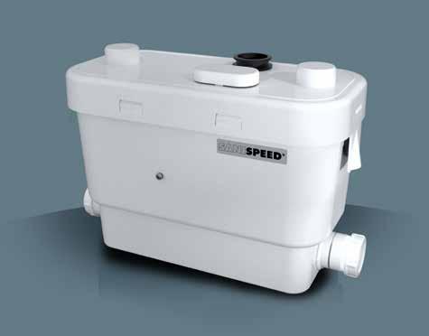 SANISPEED Silence is a powerful grey water pump which is intended for light commercial situations. It can operate at 75 C for short periods.