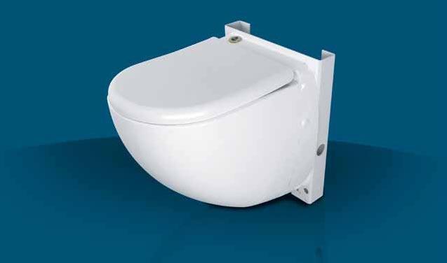 SANICOMPACT Comfort is a wall hung toilet with a built-in macerator.