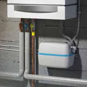 COMMERCIAL RANGE SANICONDENS Pro pumps condensate away from condensing boilers