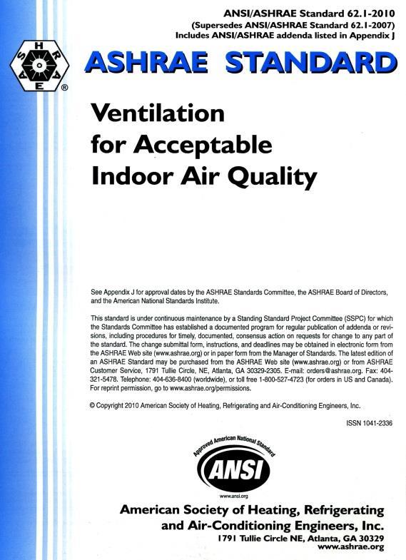 Improved Ventilation ASHRAE Standard 62.