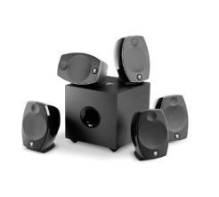 The power of the satellite loudspeakers is very impressive for their small size.
