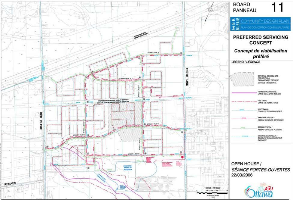 5.3 Municipal Servicing Plan An Infrastructure Servicing Study was prepared in support of the Community Design Plan and must be referred to for more detail.