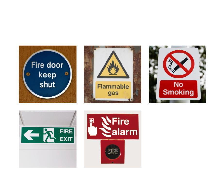 Safety sign usage