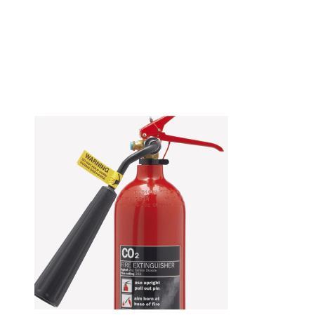 Carbon dioxide extinguishers black label for fires involving electrical equipment (negate chances of electric shock) can be used on fires involving liquids such as paints and oils