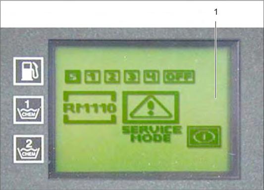 7.24 Servicefunktionen mit Displayanzeige 1 Setting, water temperature Service mode If the service switch is in the "Service" position (screwdriver symbol) upon switching on the device, the service