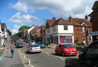 Haslemere town yet has considerable green screening provided by the trees Most of the high density development undertaken is on lower-lying land where there are many underground water-courses and