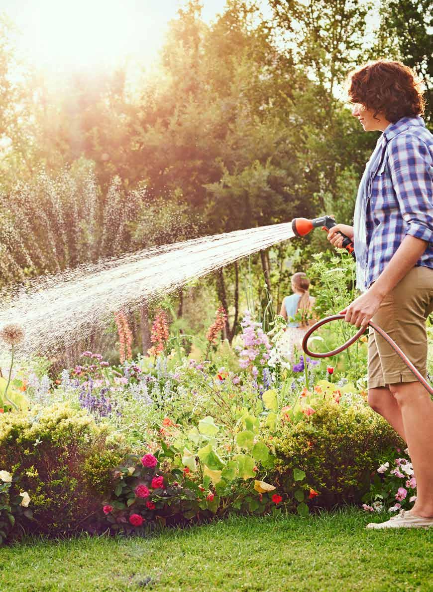 Click and spray One click, different sprayers. Long lasting, high quality GARDENA Nozzles and Sprayers guarantee easy watering in all areas of your garden.