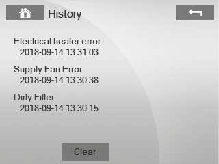 Heat recovery unit RDKS - Technical manual 9 ISYTEQ TOUCH CONTROL 3.5 PANEL - OPERATION SELECTING OPERATING STATUS The symbol on the home screen shows the operating status.