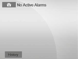Temporarily creates overpressure in the house. ALARMS The symbol on the home screen shows the alarm status. No alarm Alarm B Alarm A Press the icon to enter the alarm screen.