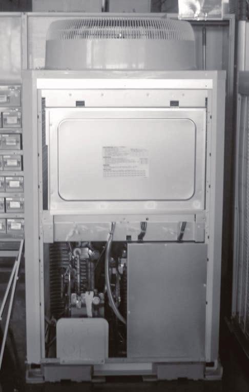 Service panel Control box Compressor cover (front).