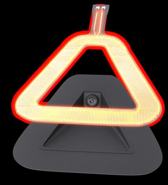 Front view Open triangle Smaller area Heats from outside to