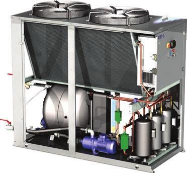 ll units are equipped with: finned aluminium micro-channel condenser rotary or scroll hermetic compressors environmentally friendly refrigerant gas R410a brazed plate evaporator electric fans with